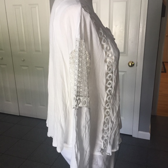 Zara white lace Boho style blouse - Picture 6 of 8